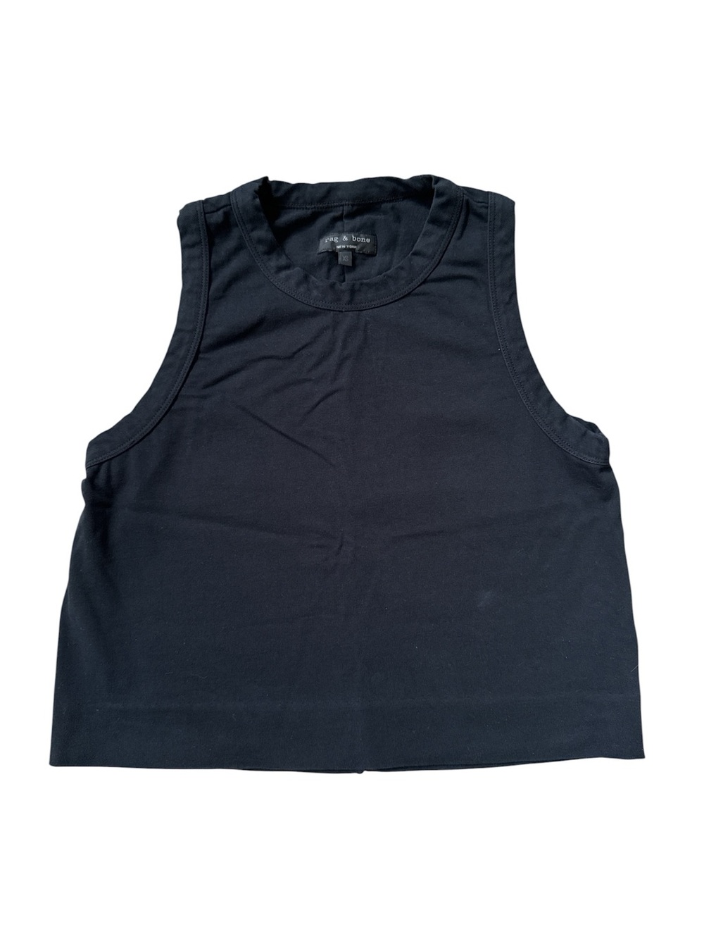 rag & bone Black Cropped Tank Top
